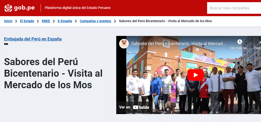 Sabores del Perú Bicentenario – Visita al Mercado de los Mostenses