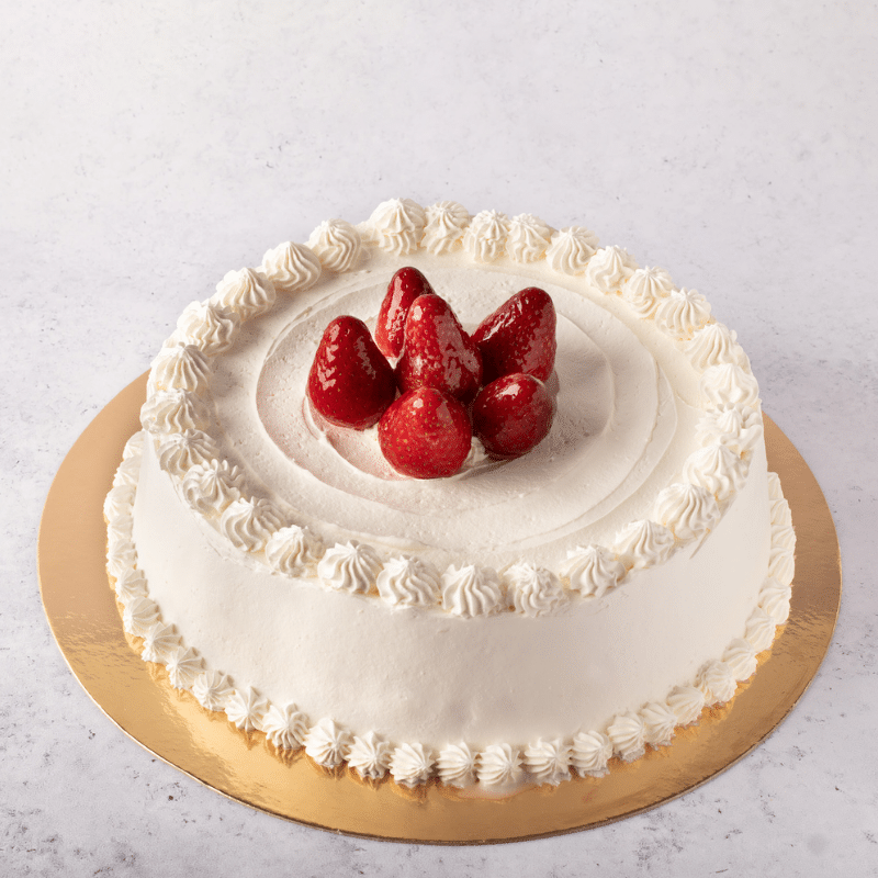 Tarta tres leches con fresas